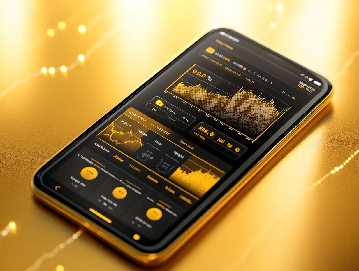 Infographic summarizing the top gold investment apps of 2024