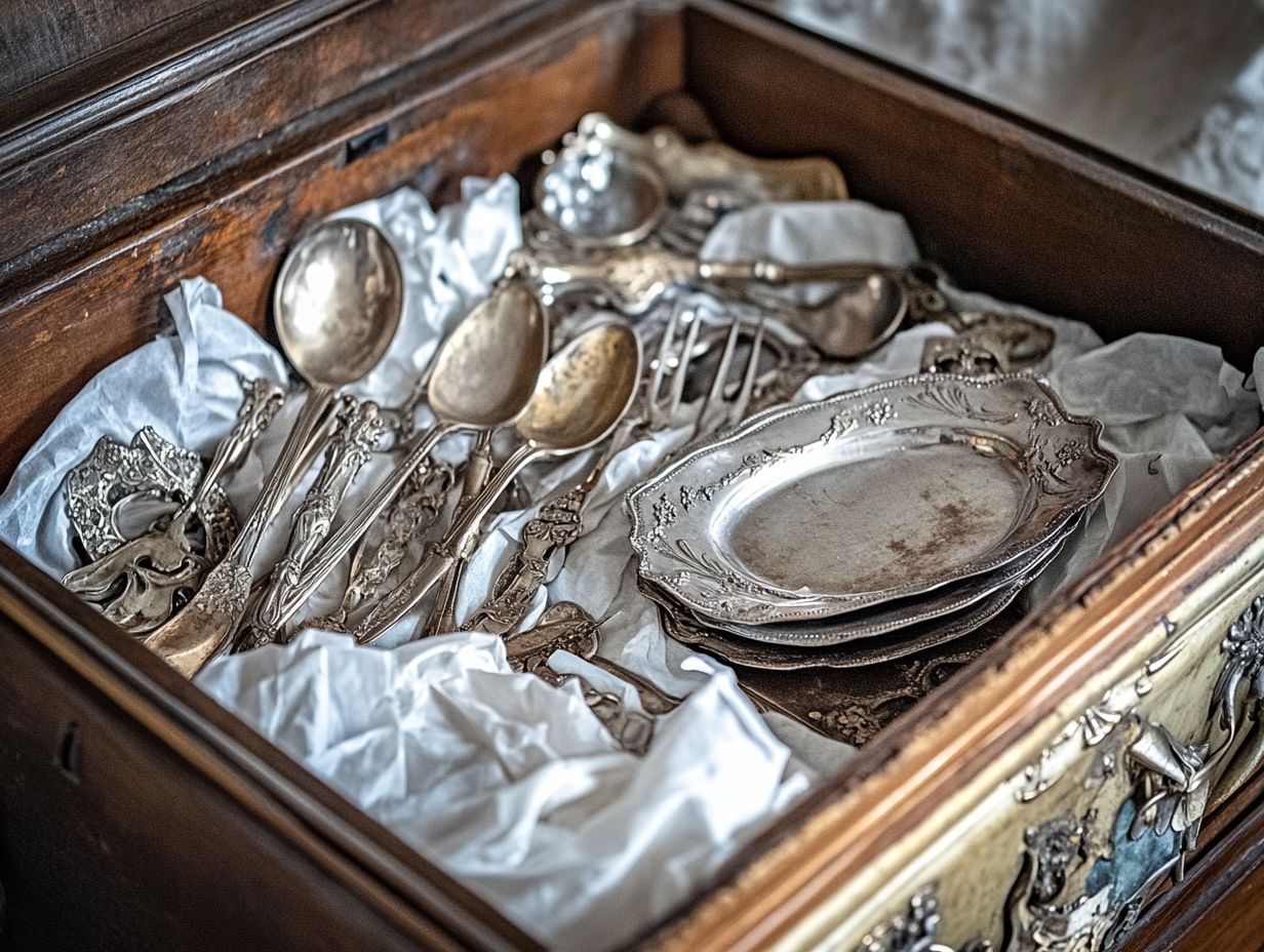 Common mistakes to avoid when storing silver.