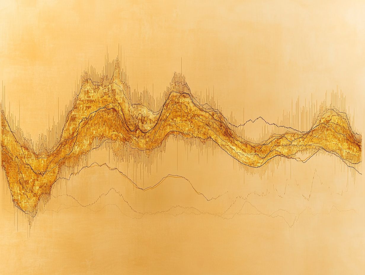 Graph depicting gold price data analysis