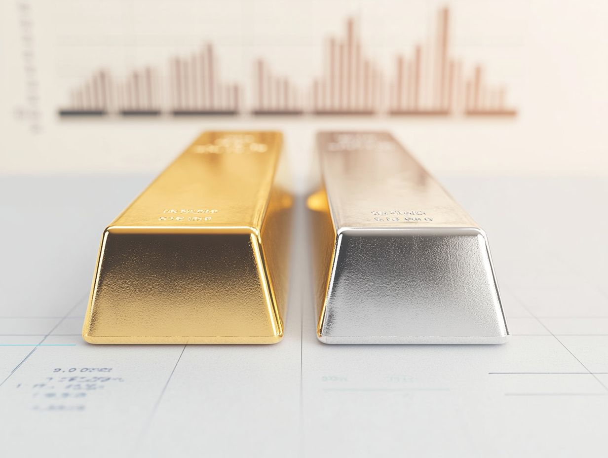 Comparison of platinum and gold prices