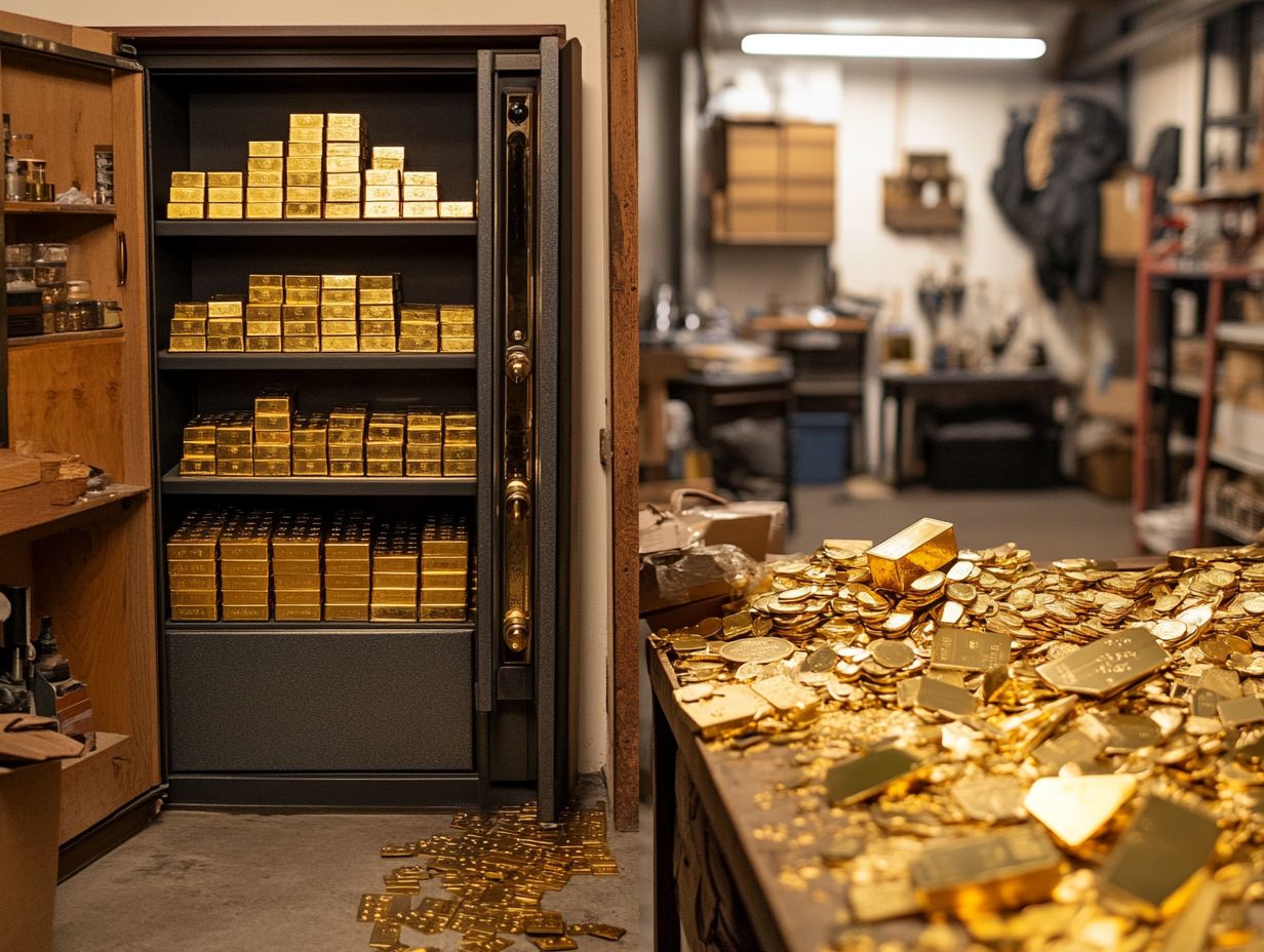 Image illustrating the pros and cons of DIY gold storage