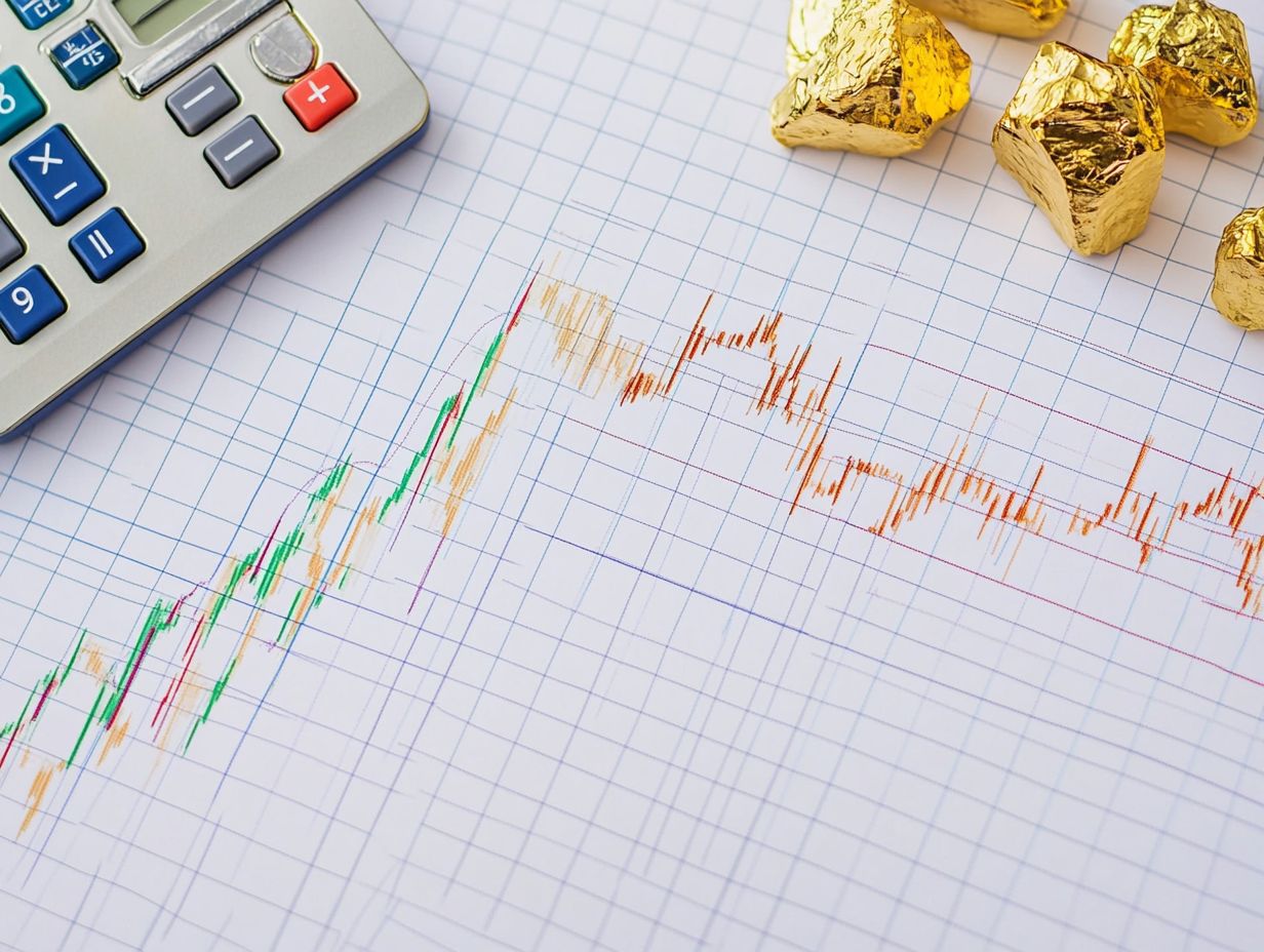 Graph showing the correlation between gold and silver prices