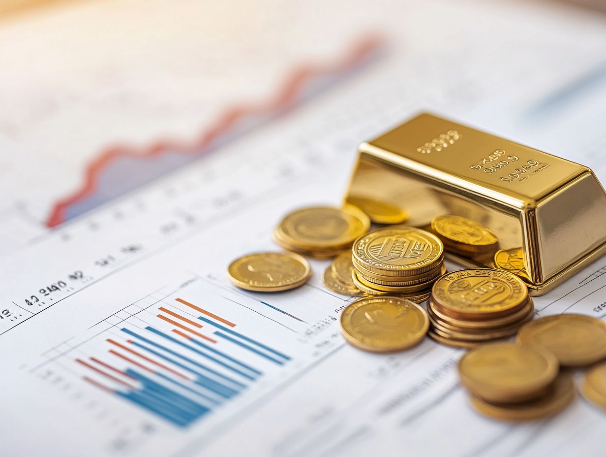 Infographic summarizing gold investment strategies during inflation