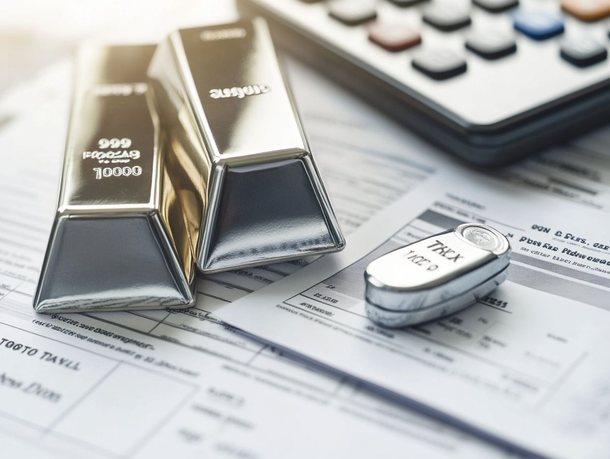 Infographic explaining the key takeaways on tax implications of platinum and palladium investments.