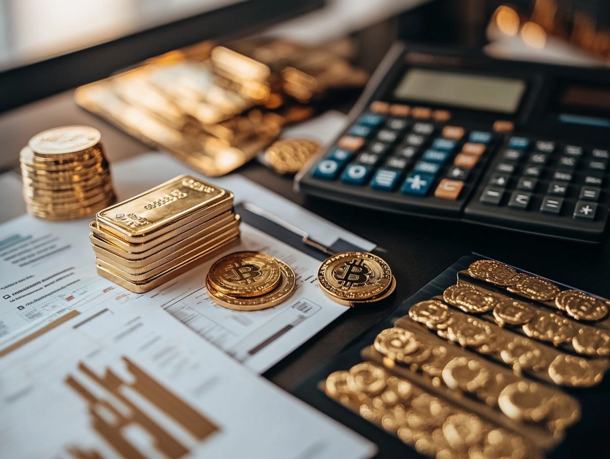 Image illustrating the management and monitoring of a gold portfolio