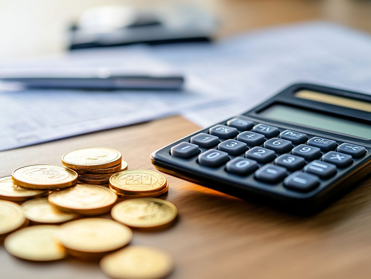 Illustration showing factors that affect tax calculations on precious metals