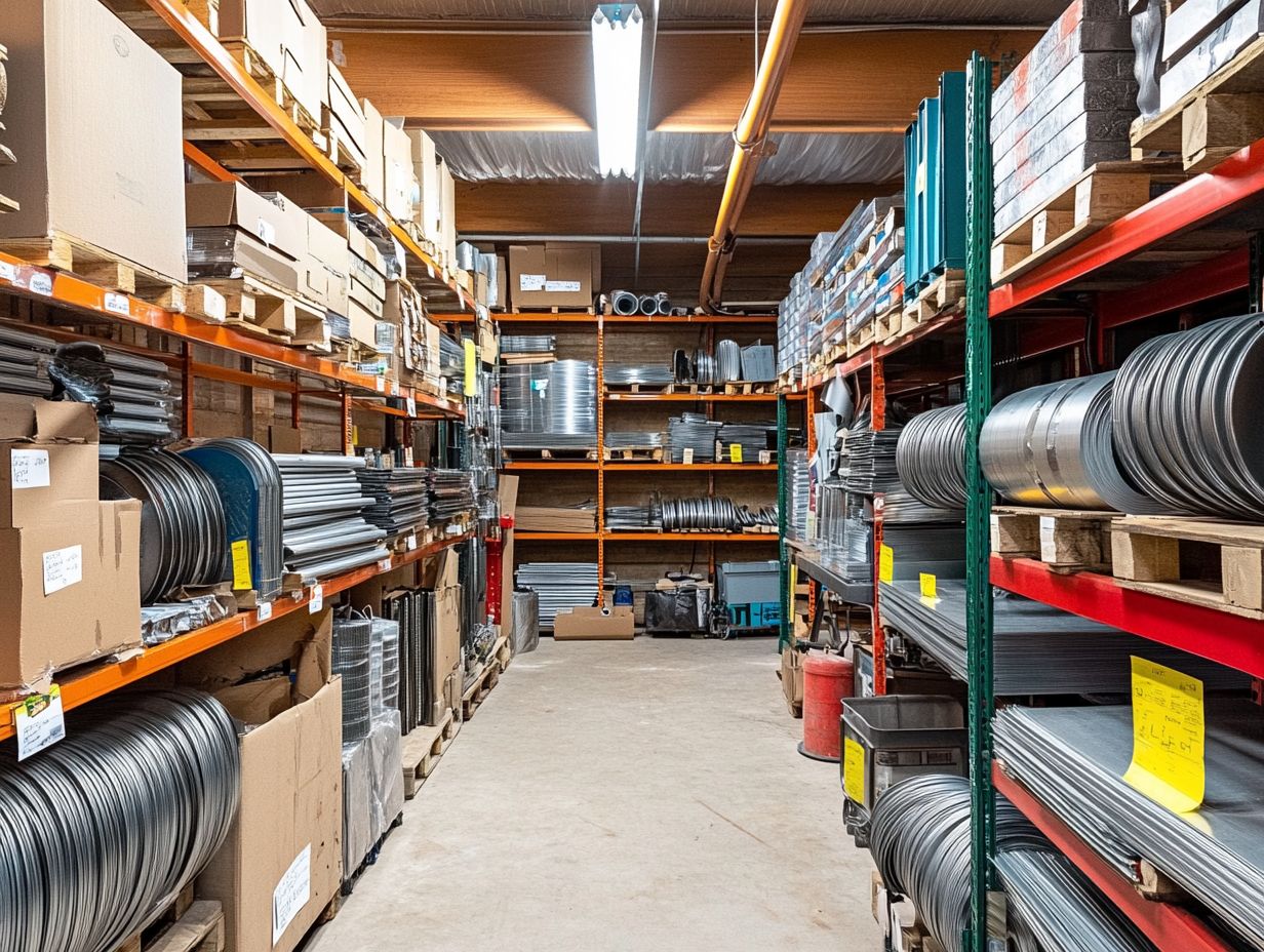 What is a metal inventory for storage?