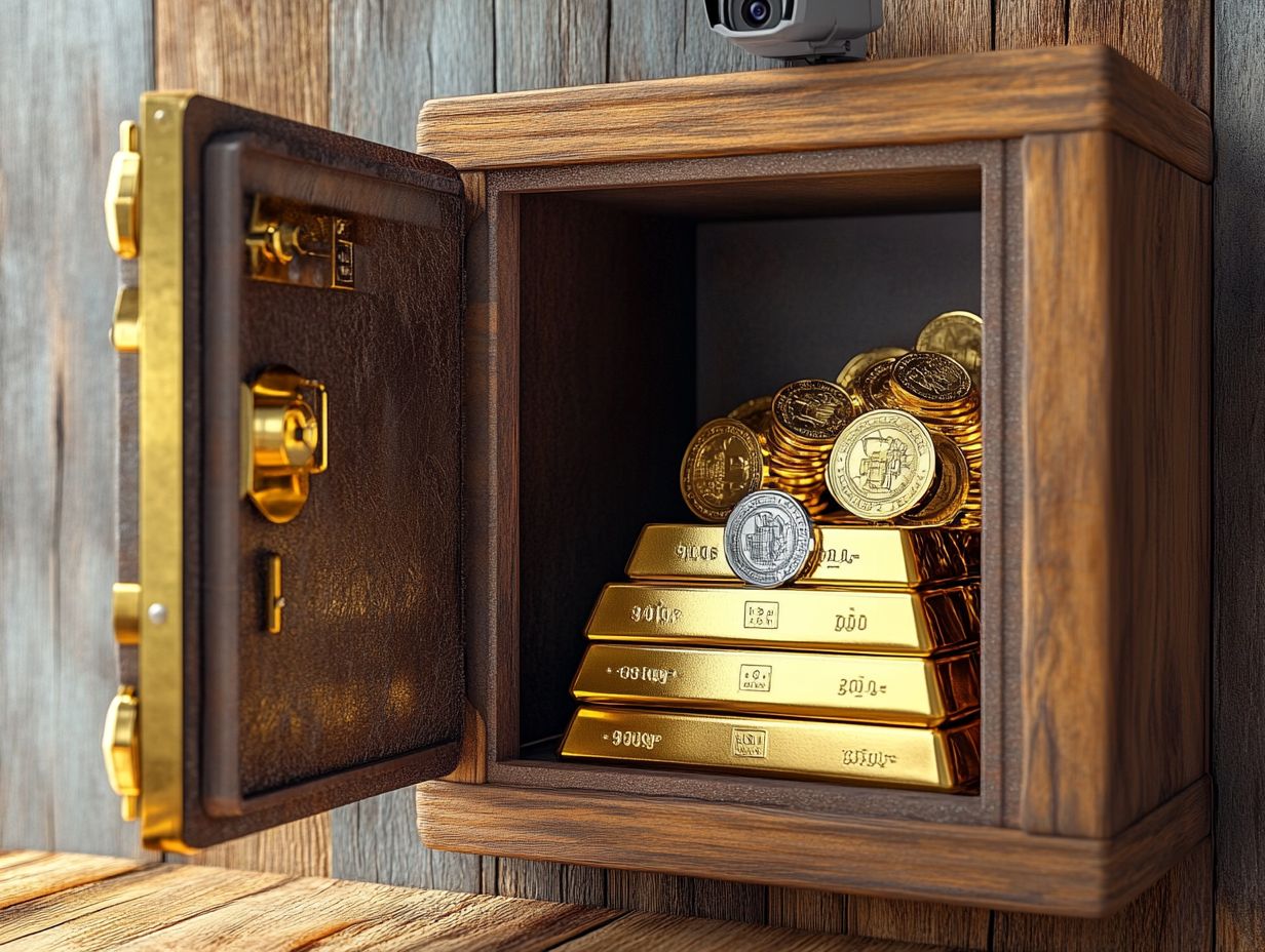 Proper storage of precious metals in a secure environment