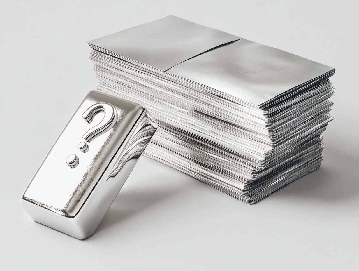 Comparison of physical and paper silver