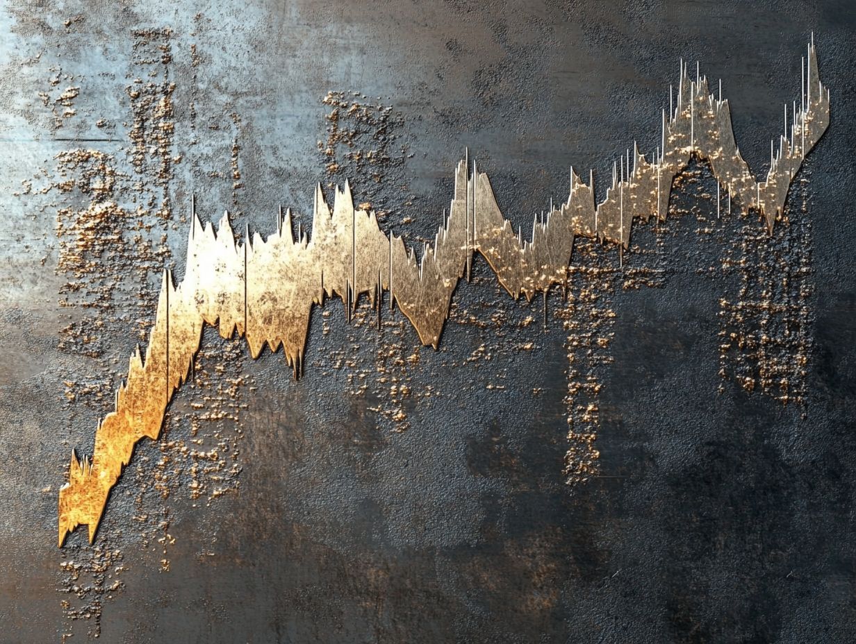 Graph depicting historical trends of platinum prices influenced by major events