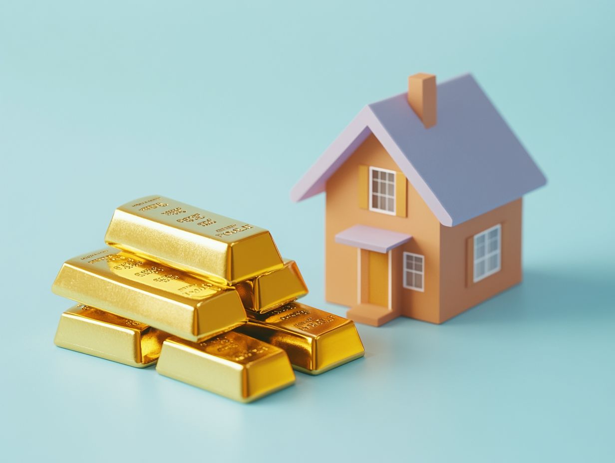 Illustration showing tax benefits of gold vs real estate investments