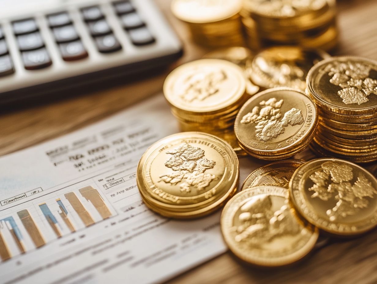 An illustration showing the fluctuations in market volatility related to gold prices.