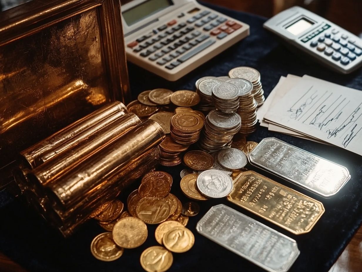 Visual representation of the benefits of investing in physical metals like gold, silver, and platinum.