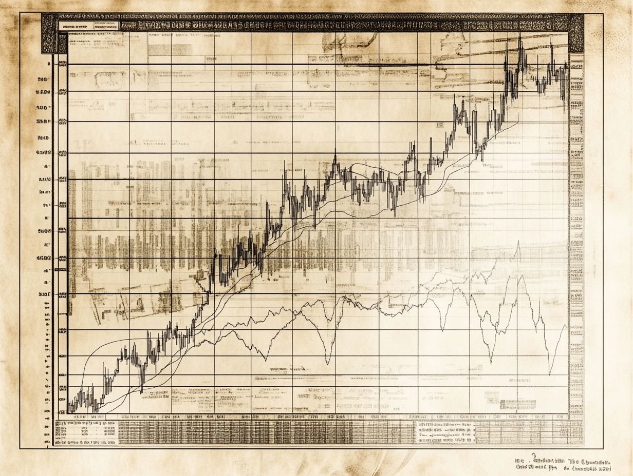 Graph showing the evolution of silver prices over the decades.