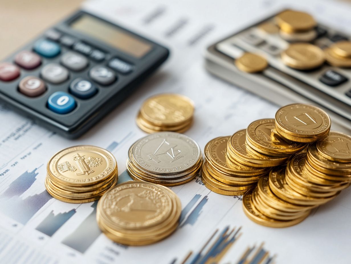 Graph illustrating the financial impact of precious metals taxation