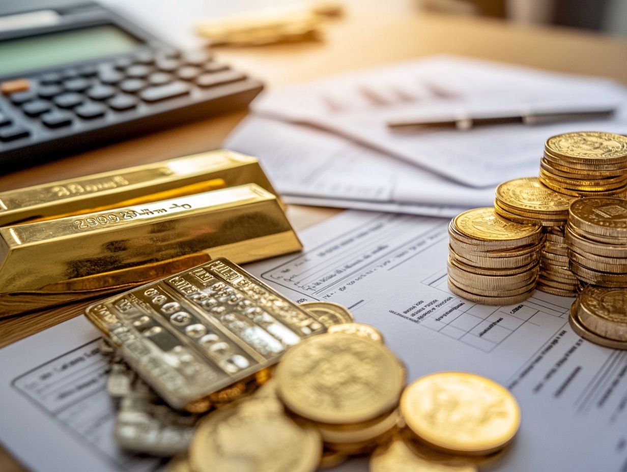 Graphical representation of Capital Gains Tax impact on precious metals investments