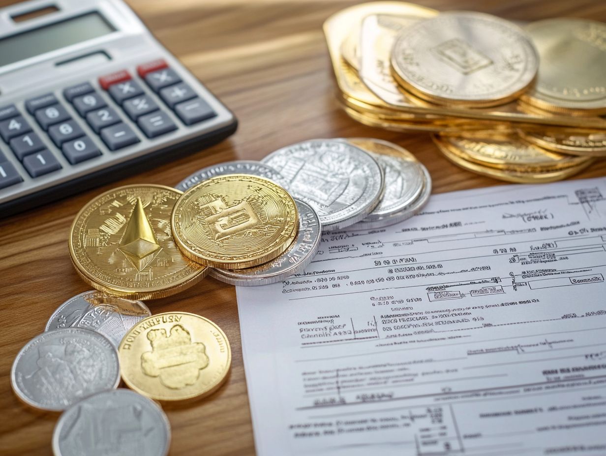 Visual representation of key takeaways about tax consequences of trading precious metals.