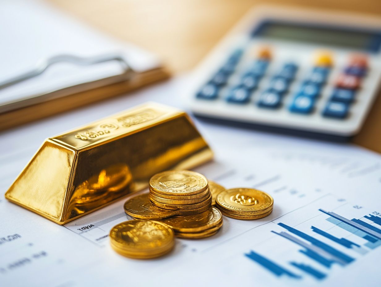 Visual guide to frequently asked questions about gold investment.