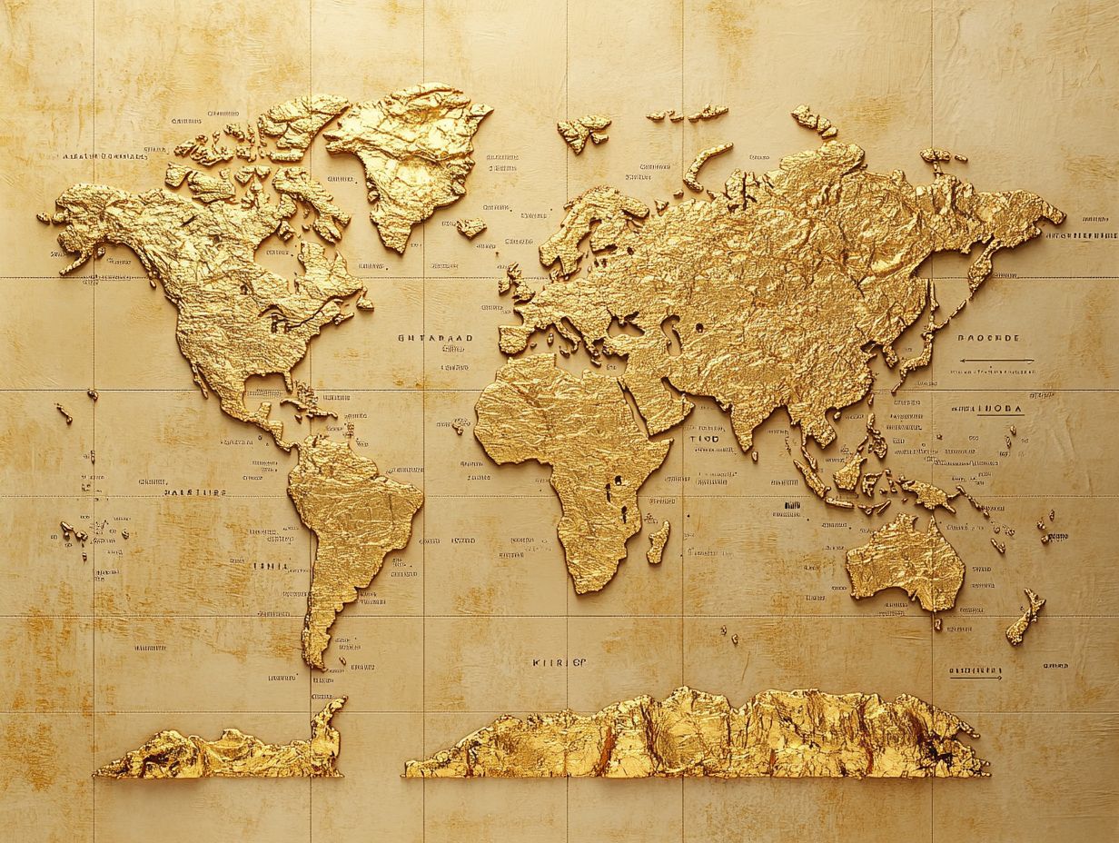 Graph showing the top gold mining countries in 2024