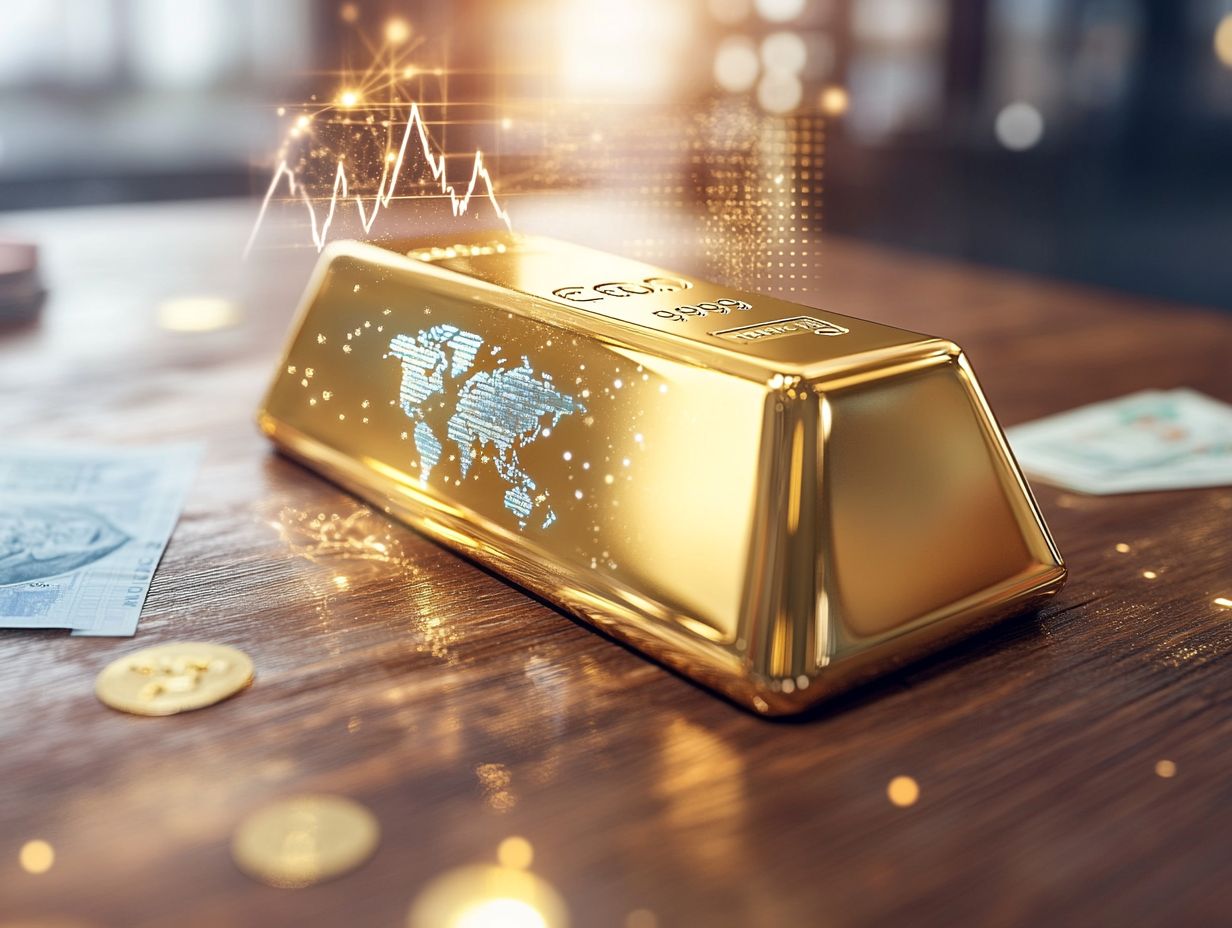 Diagram showing how economic conditions affect gold prices.