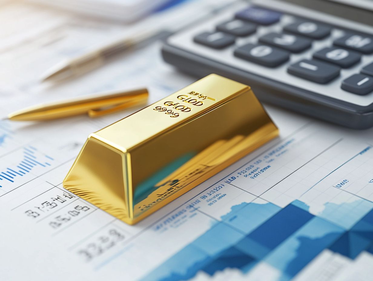 Diagram illustrating potential losses and mitigation strategies in gold trading