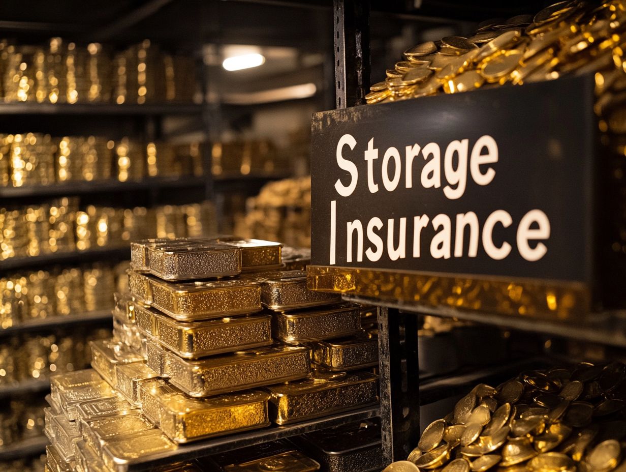 Illustration of Various Types of Storage Insurance for Precious Metals