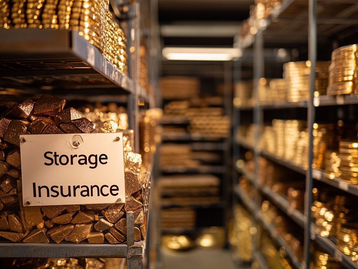 Illustration showing the importance of storage insurance for valuable metals