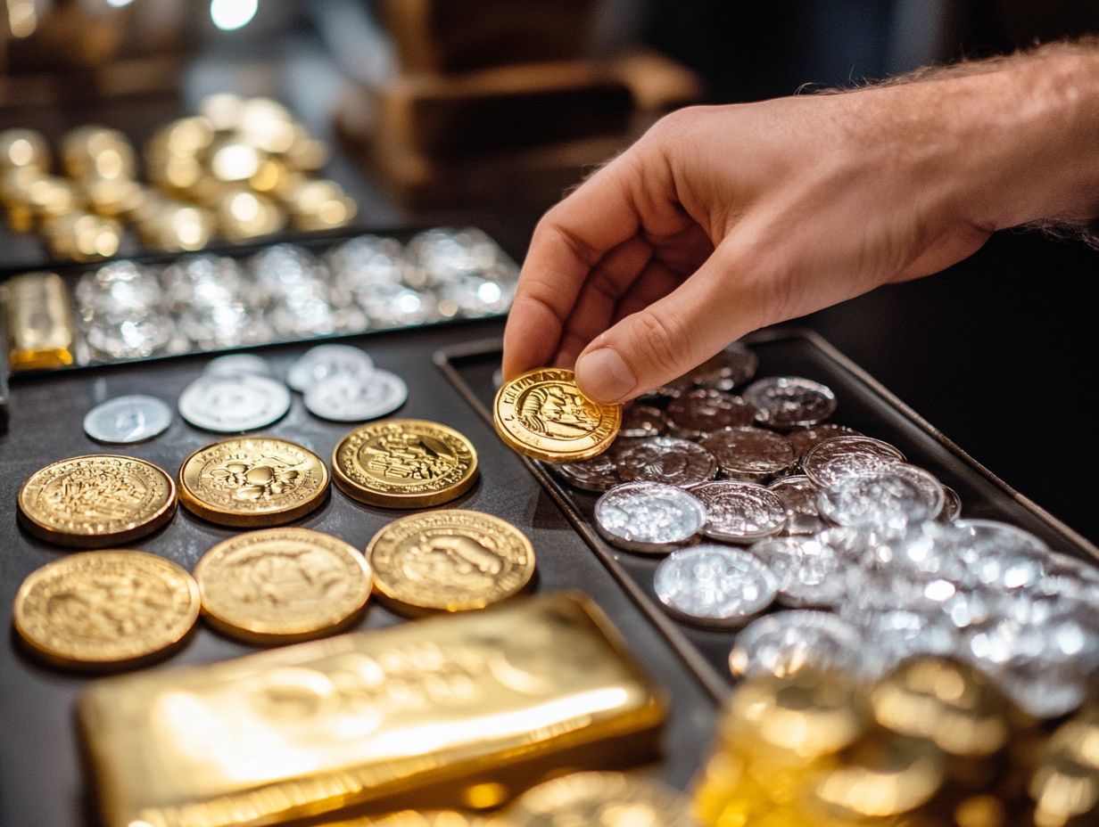 Illustration of factors to consider when choosing a precious metals dealer